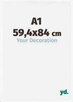 Fotolijst A1 - 59,4x84 cm - Wit Hoogglans - Kunststof - Bordeaux - 59.4x84 cm