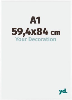 Fotolijst A1 - 59,4x84 cm - Wit Hoogglans - Kunststof - Evry - 59.4x84 cm