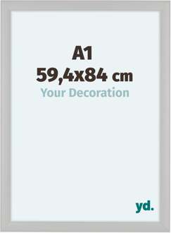 Fotolijst A1 - 59,4x84 cm - Wit - Houtnerf - MDF - Como Wit Houtnerf - 59.4x84 cm