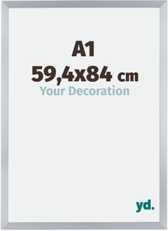 Fotolijst A1 - 59,4x84 cm - Zilver Glans - MDF - Catania - 59.4x84 cm