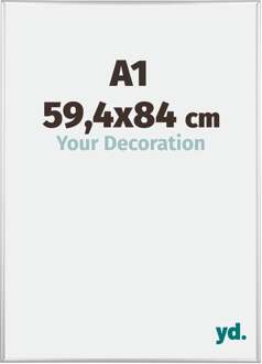 Fotolijst A1 - 59,4x84 cm - Zilver Glanzend - Aluminium - Austin - 59.4x84 cm