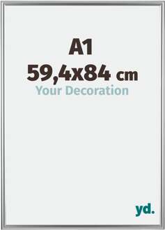 Fotolijst A1 - 59,4x84 cm - Zilver - Kunststof - Bordeaux - 59.4x84 cm