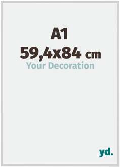 Fotolijst A1 - 59,4x84 cm - Zilver Mat - Aluminium - Miami - 59.4x84 cm