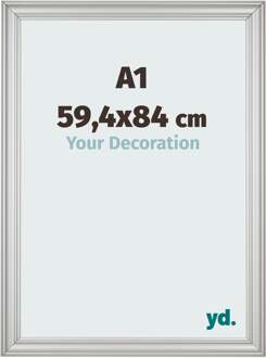 Fotolijst A1 - 59,4x84 cm - Zilver Mat - MDF - Lazio - 59.4x84 cm