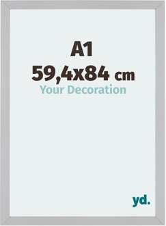 Fotolijst A1 - 59,4x84 cm - Zilver Mat - MDF - Mura - 59.4x84 cm