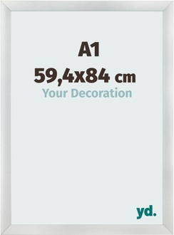 Fotolijst A1 - 59,4x84 cm - Zilver Mat - MDF - Pisa - 59.4x84 cm