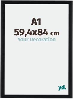 Fotolijst A1 - 59,4x84 cm - Zwart Geborsteld - Aluminium - Tucson - 59.4x84 cm