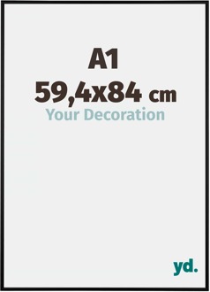 Fotolijst A1 - 59,4x84 cm - Zwart Mat - Aluminium - Austin - 59.4x84 cm
