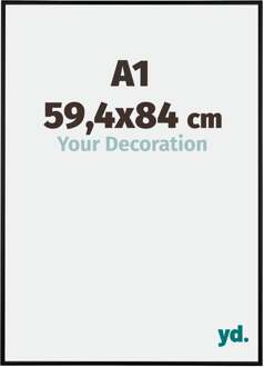 Fotolijst A1 - 59,4x84 cm - Zwart Mat - Aluminium - Kent - 59.4x84 cm