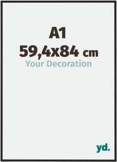 Fotolijst A1 - 59,4x84 cm - Zwart Mat - Aluminium - New York - 59.4x84 cm