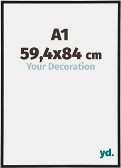 Fotolijst A1 - 59,4x84 cm - Zwart Mat - Kunststof - Annecy - 59.4x84 cm