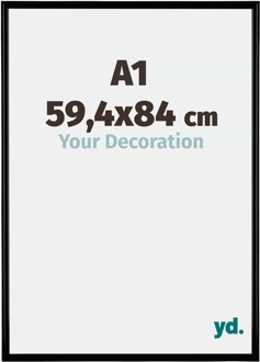 Fotolijst A1 - 59,4x84 cm - Zwart Mat - Kunststof - Bordeaux - 59.4x84 cm