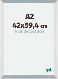 Fotolijst A2 - 42x59,4 cm - Aluminium - Geborsteld - MDF - Mura Aluminium Geborsteld - 42x59.4 cm