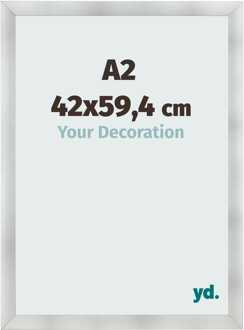 Fotolijst A2 - 42x59,4 cm - Aluminium Geborsteld - MDF - Pisa - 42x59.4 cm
