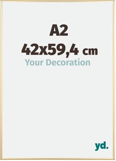 Fotolijst A2 - 42x59,4 cm - Goud - Aluminium - Kent - 42x59.4 cm