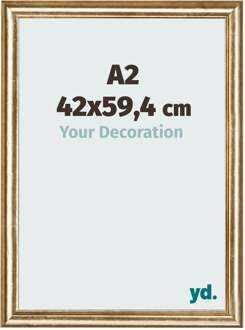 Fotolijst A2 - 42x59,4 cm - Goud Antiek - MDF - Lazio - 42x59.4 cm
