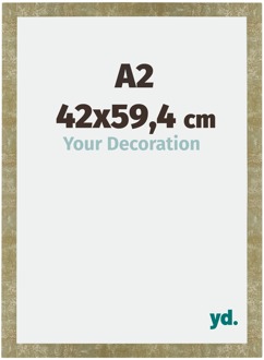 Fotolijst A2 - 42x59,4 cm - Goud Antiek - MDF - Mura - 42x59.4 cm