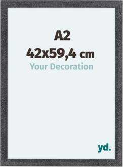 Fotolijst A2 - 42x59,4 cm - Grijs Geveegd - MDF - Como - 42x59.4 cm