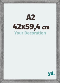 Fotolijst A2 - 42x59,4 cm - Grijs Geveegd - MDF - Mura - 42x59.4 cm
