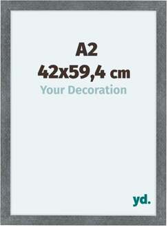 Fotolijst A2 - 42x59,4 cm - IJzer Geveegd - MDF - Como - 42x59.4 cm