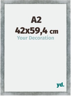 Fotolijst A2 - 42x59,4 cm - IJzer Geveegd - MDF - Mura - 42x59.4 cm