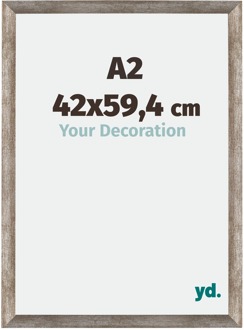 Fotolijst A2 - 42x59,4 cm - Metaal Vintage - MDF - Mura - 42x59.4 cm