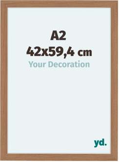 Fotolijst A2 - 42x59,4 cm - Noten- Hout - Licht - MDF - Como Notenhout Licht - 42x59.4 cm
