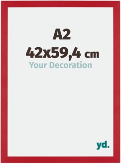 Fotolijst A2 - 42x59,4 cm - Rood - MDF - Mura - 42x59.4 cm