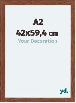 Fotolijst A2 - 42x59,4 cm - Walnoot - MDF - Como - 42x59.4 cm