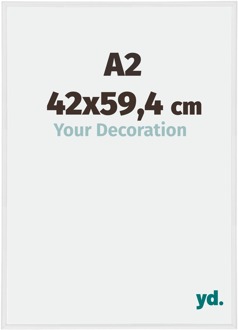 Fotolijst A2 - 42x59,4 cm - Wit Hoogglans - Kunststof - Annecy - 42x59.4 cm