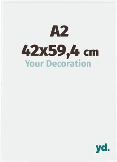 Fotolijst A2 - 42x59,4 cm - Wit Hoogglans - Kunststof - Evry - 42x59.4 cm