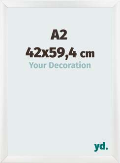 Fotolijst A2 - 42x59,4 cm - Wit Hoogglans - MDF - Pisa - 42x59.4 cm