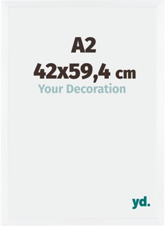 Fotolijst A2 - 42x59,4 cm - Wit Mat - MDF - Catania - 42x59.4 cm