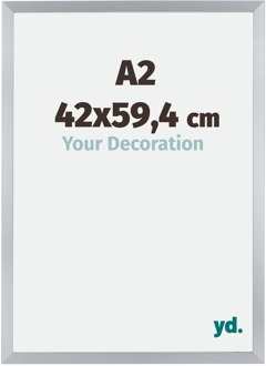 Fotolijst A2 - 42x59,4 cm - Zilver Glans - MDF - Catania - 42x59.4 cm