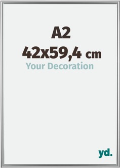 Fotolijst A2 - 42x59,4 cm - Zilver - Kunststof - Bordeaux - 42x59.4 cm