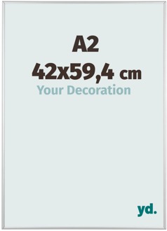 Fotolijst A2 - 42x59,4 cm - Zilver Mat - Aluminium - Austin - 42x59.4 cm