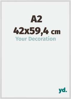 Fotolijst A2 - 42x59,4 cm - Zilver Mat - Aluminium - Miami - 42x59.4 cm