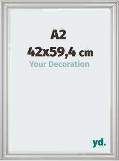 Fotolijst A2 - 42x59,4 cm - Zilver Mat - MDF - Lazio - 42x59.4 cm