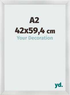 Fotolijst A2 - 42x59,4 cm - Zilver Mat - MDF - Pisa - 42x59.4 cm