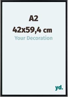 Fotolijst A2 - 42x59,4 cm - Zwart - Aluminium - Aurora Zwart Mat - 42x59.4 cm