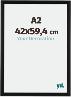 Fotolijst A2 - 42x59,4 cm - Zwart Geborsteld - Aluminium - Tucson - 42x59.4 cm