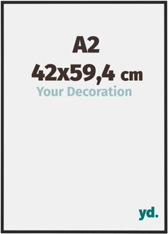 Fotolijst A2 - 42x59,4 cm - Zwart Mat - Aluminium - New York - 42x59.4 cm