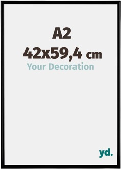 Fotolijst A2 - 42x59,4 cm - Zwart Mat - Kunststof - Bordeaux - 42x59.4 cm