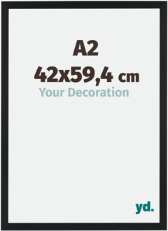 Fotolijst A2 - 42x59,4 cm - Zwart Mat - MDF - Catania - 42x59.4 cm