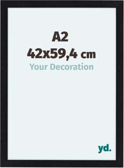 Fotolijst A2 - 42x59,4 cm - Zwart Mat - MDF - Como - 42x59.4 cm
