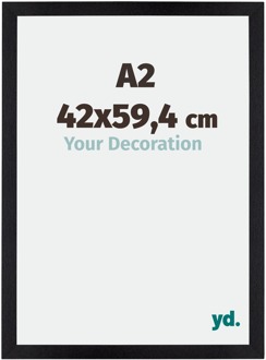 Fotolijst A2 - 42x59,4 cm - Zwart Mat - MDF - Mura - 42x59.4 cm