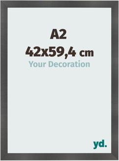 Fotolijst A2 - 42x59,4 cm - Zwart Mat - MDF - Pisa - 42x59.4 cm