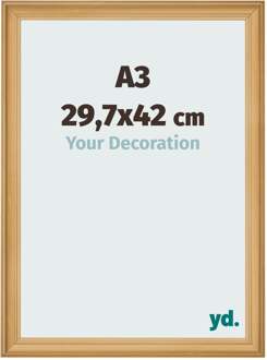Fotolijst A3 - 29,7x42 cm - Dennen Houtnerf - MDF - Lazio - 29.7x42 cm