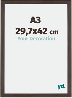 Fotolijst A3 - 29,7x42 cm - Eiken Donker - MDF - Mura - 29.7x42 cm