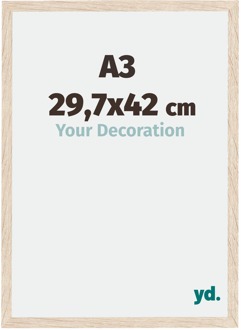 Fotolijst A3 - 29,7x42 cm - Eiken - MDF - Catania - 29.7x42 cm